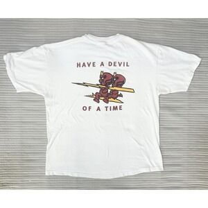 Vtg West London Hash House Harriers WLH3 600th Run Race Tee Shirt Devil Sz XL